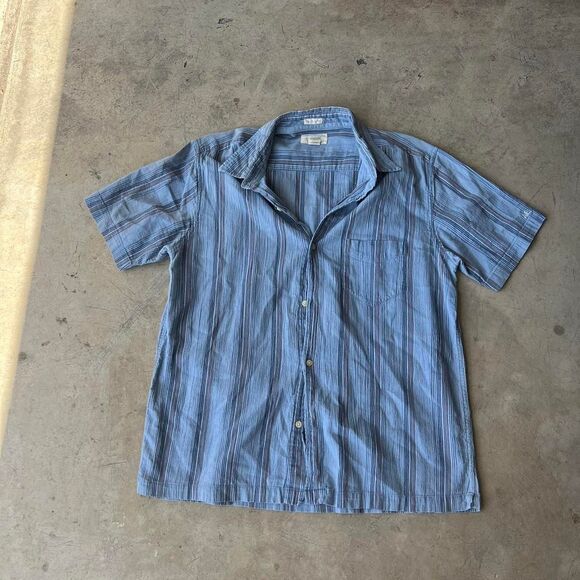 American Eagle Outfitters AE Vintage Slim Fit Blue Button up Surf Mens size L - Picture 1 of 3